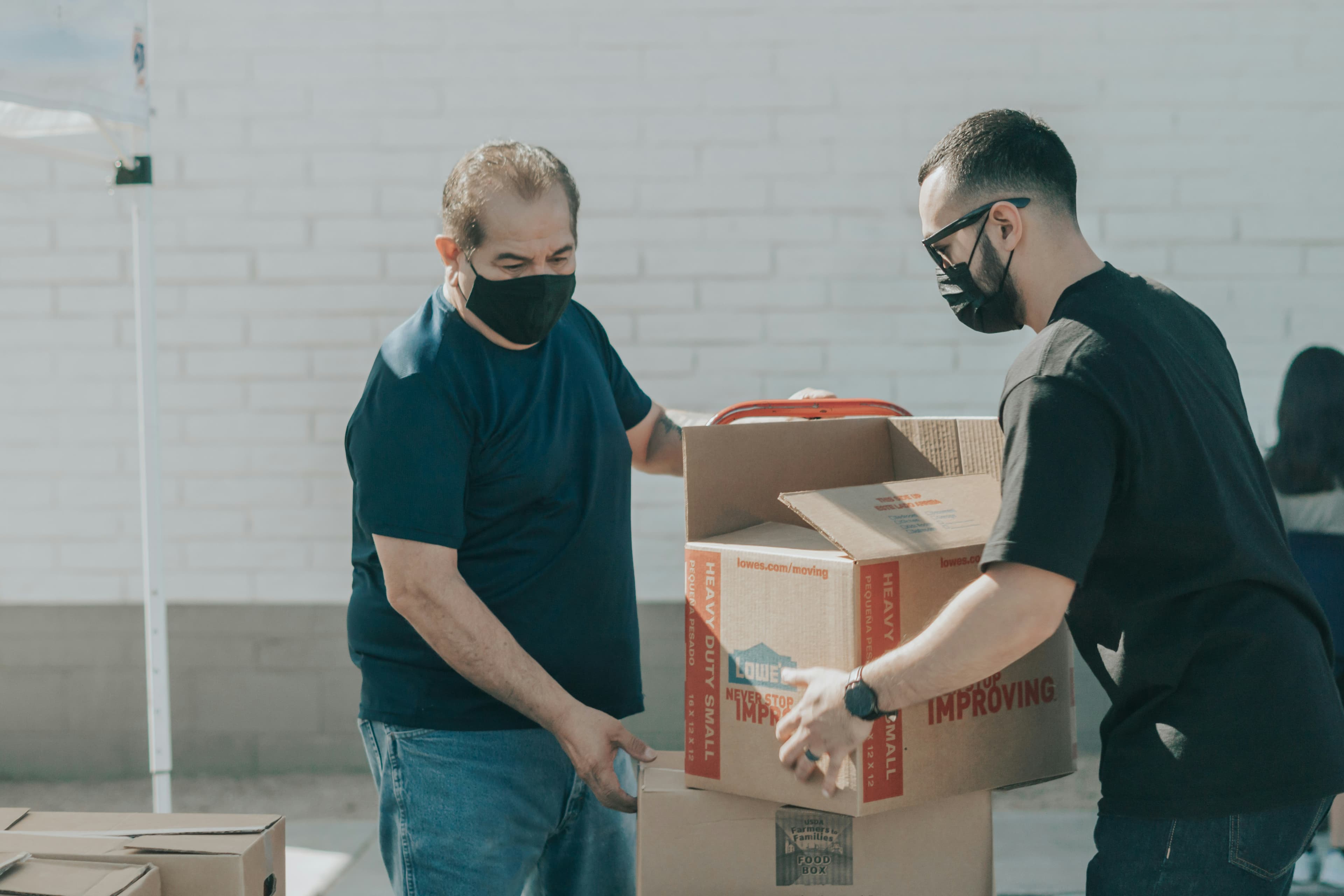 Logistics team working